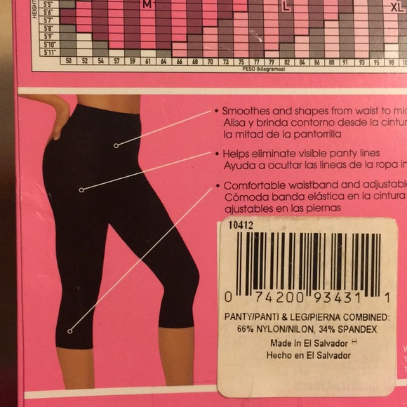 Last 2 Womens L’eggs Profiles Capri Shapers Large - Picture 5 of 5